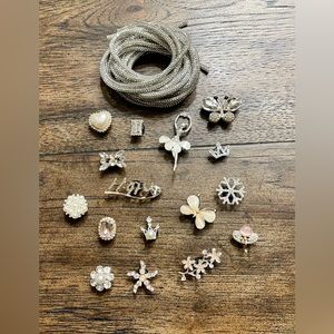 Rhinestones Decoration Shoe Charms & Shoelaces for CROCS